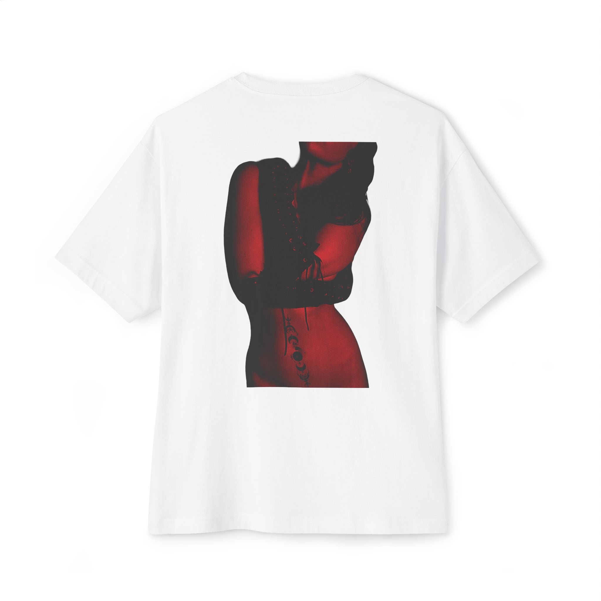 Graphic Tee — "Sin Looks Good On Me" Red Noir Photo Print