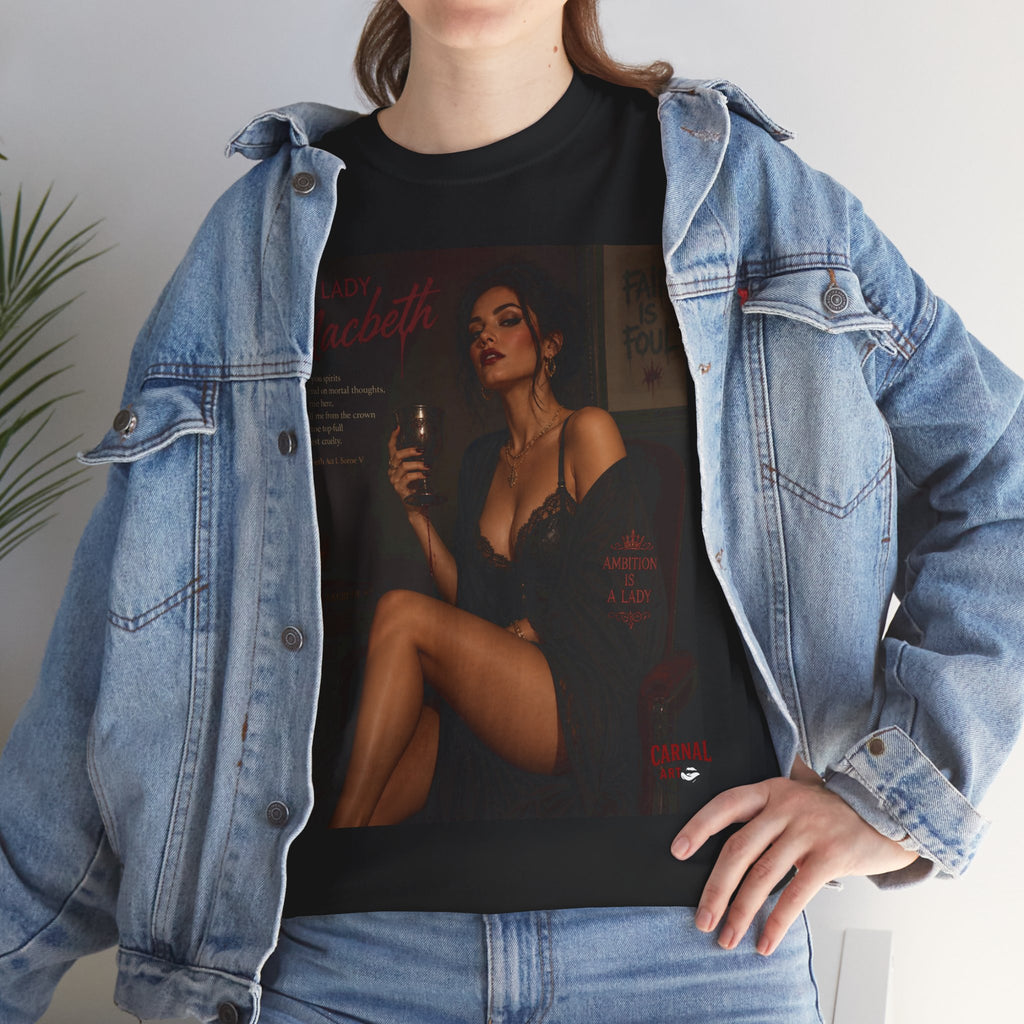 Classic Literature Femme Fatales Range – 'Lady Macbeth' Retro Noir Pinup Tee