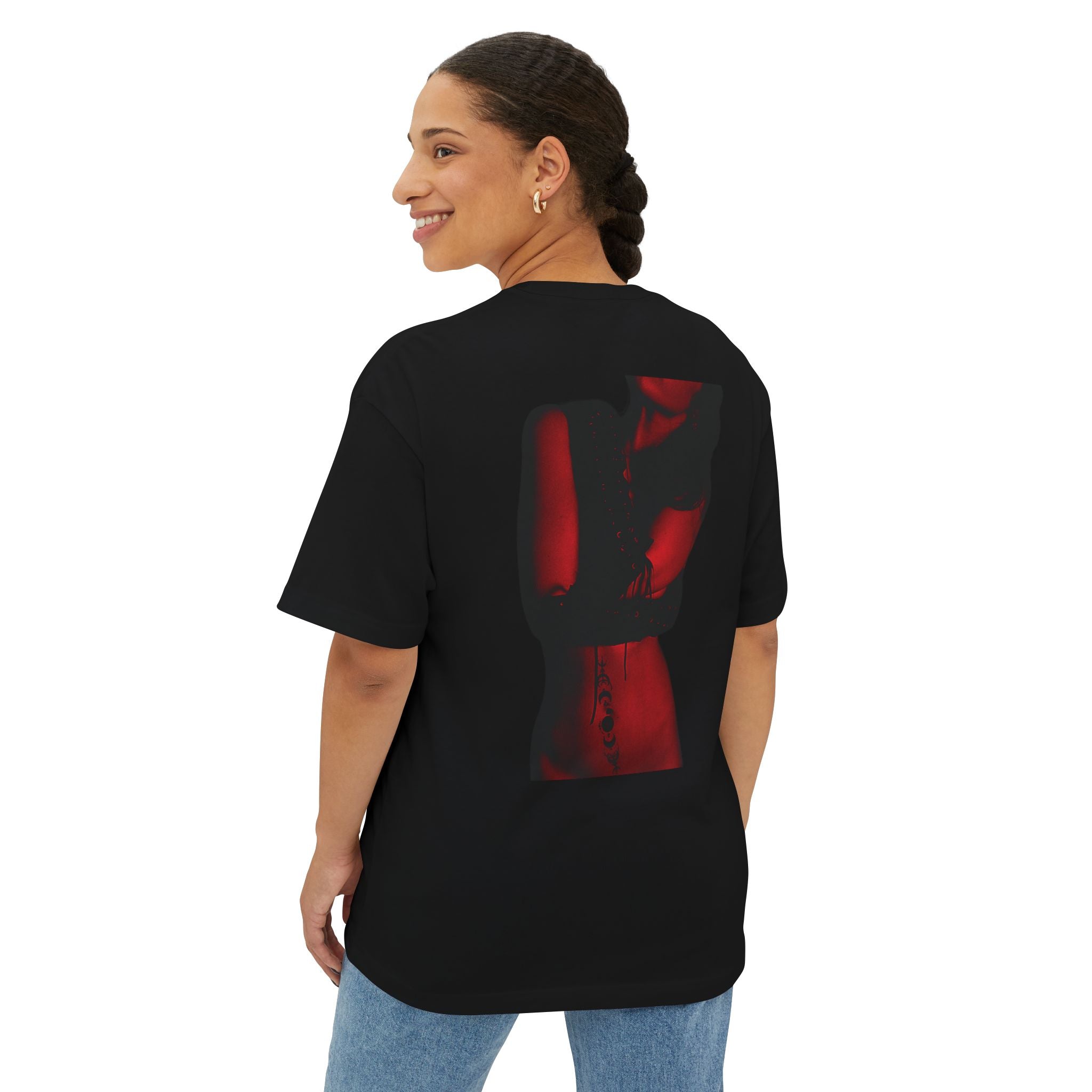 Graphic Tee — "Sin Looks Good On Me" Red Noir Photo Print